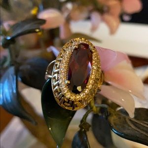 Vintage 925 Mozambique garnet creek key ring